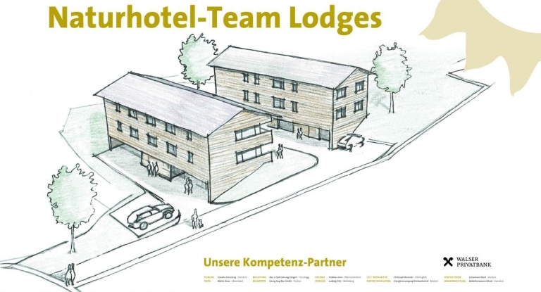 Skizze Naturhotel- Team Lodges