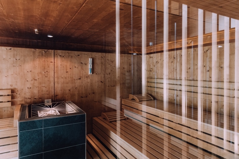 Innenansicht einer Sauna im Naturhotel