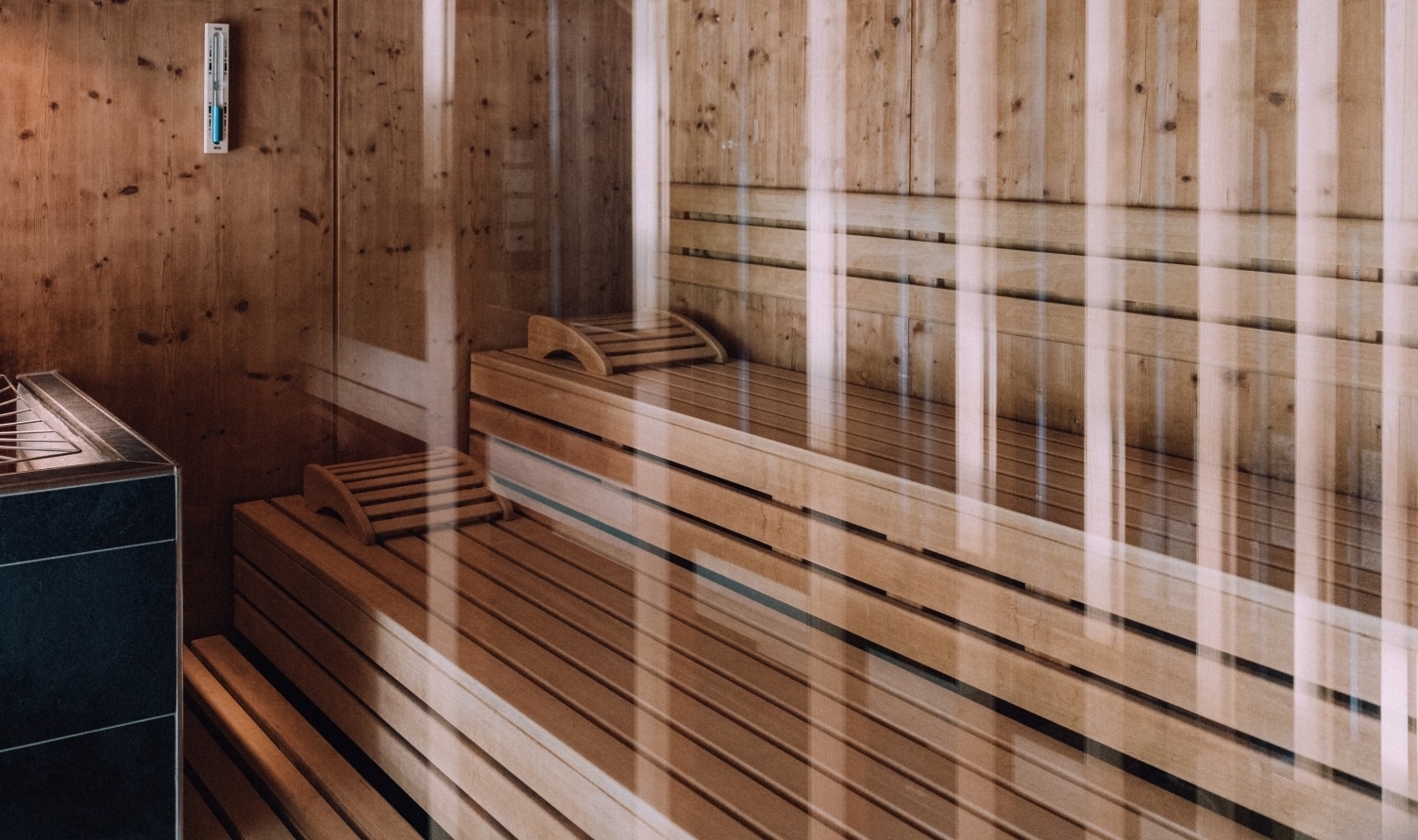 Innenansicht einer Sauna im Naturhotel