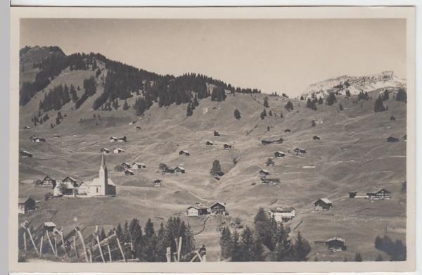 Foto von Hirschegg 1900, wenig Hütten, Streusiedlung
