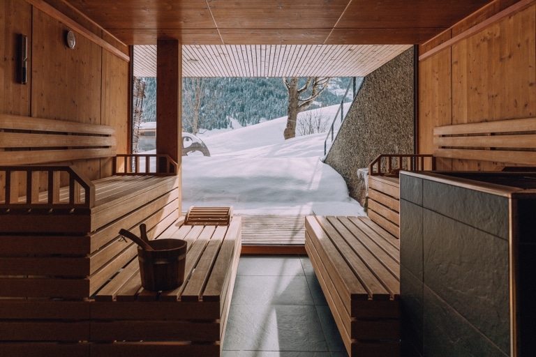 Naturhotel Chesa Valisa AlpinSPA Finische Sauna Winter