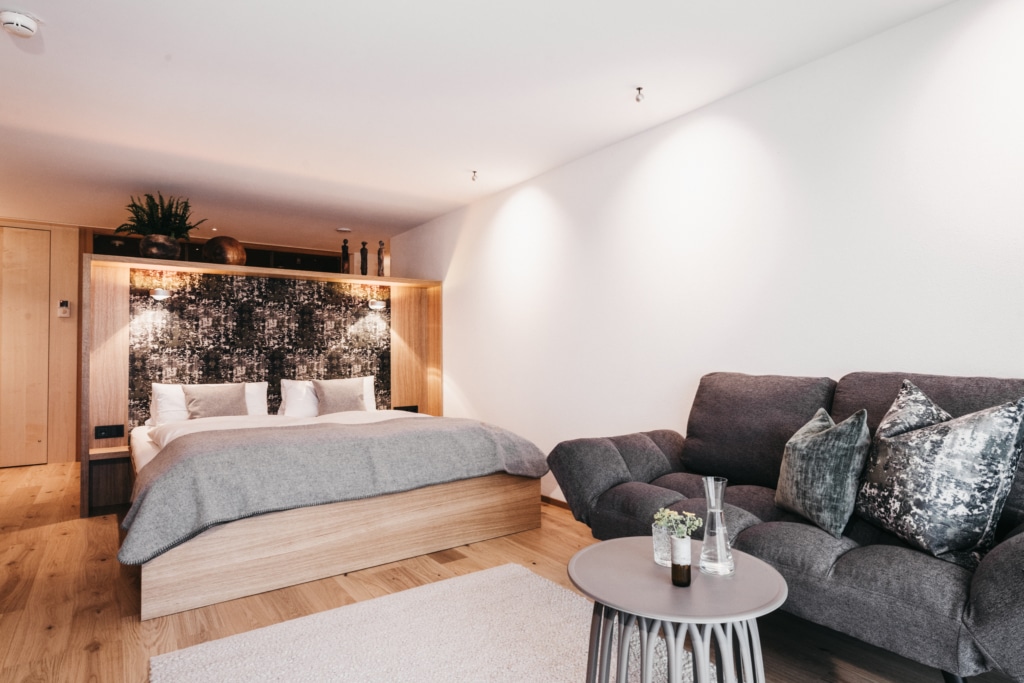 Wohn- und Schlafbereich in der SPA Junior Suite